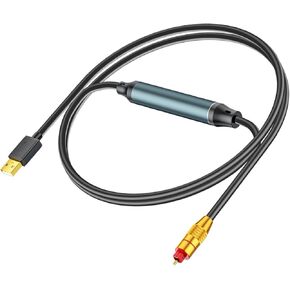 USB إلى محول الصوت البصري USB إلى الألياف الضوئية الصوت منفذ SPDIF اتصال محولات كابل للكمبيوتر المحمول in Kuwait