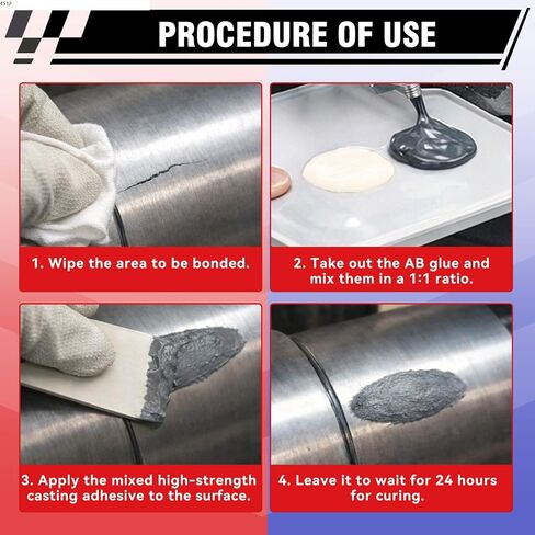 Liquid Metal Weld Repair Paste, Metal Glue Heavy Duty Waterproof, Heat and Cold Resistance, Epoxy Industrial Metal Glue for All Purpose Repairs for Metal, Plastic, Steel, Ceramics in Kuwait