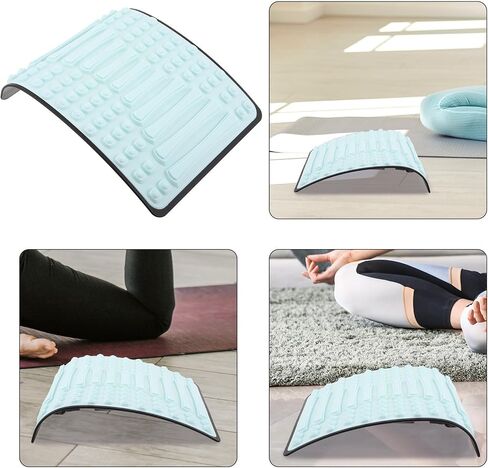 Housoutil Lumbar Spine Soothing Device Lumbar Stretching Aid for Lower Back Relief and Posture Improvement Soft Gel Surface Back Support for Office Home Yoga Pilates and Gym Use in Kuwait