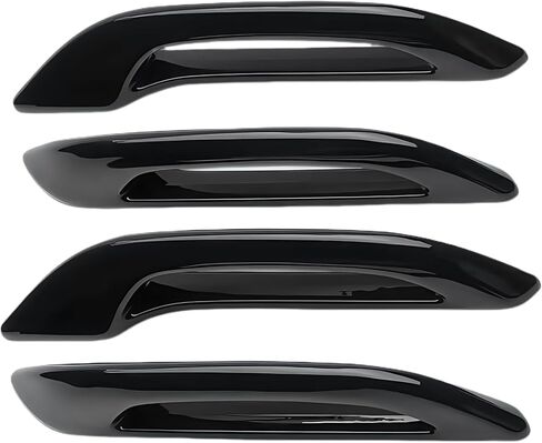 Carbon Fiber Door Handle Covers for Tesla Model 3/Y, Set of 4, Black (mercuric sulfide CuFeS2) in Kuwait