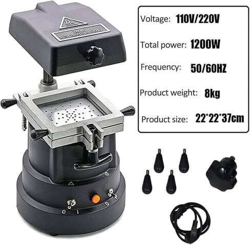1200W Dental Vacuum Forming Machine,Dental Material Making Tools,No Steel Ball Required,Suitable for Various Clinical Applications in Saudi Arabia