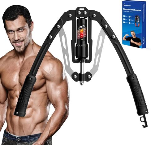 SoftGym Twister Arm Chest Trainer Exerciser Workout Equipment,Adjustable 22-470lbs Hydraulic Power,Home Chest Expander Machine,Home Gym Workout Equipment for Upper Body Strength Training in Kuwait