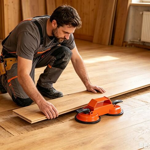 Floor Space Fixer Tool 45 Degree Striking Surface Floor Seam Fixer with Slot Cutter Hammer and 5pcs Sticky Pads Dual Enhanced Vacuum Suction Cup for Laminate Wood Tile Vinyl in Kuwait