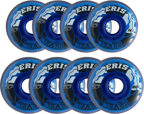 Alkali Roller Hockey Wheels - Revel Eris 76/80 Hilo 74A Blue (8-Pack) in Kuwait