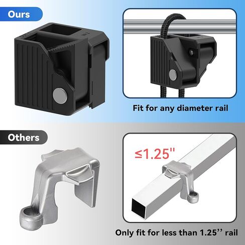 Gocozer Boat Fender Clips 6 Pack, Adjustable Durable Pontoon Boat Bumper Clips Dock Bumper Buoy Hanger Holder, Easy to Install Quick Release Lock Fit for Any Boat Pontoon Rail in Kuwait