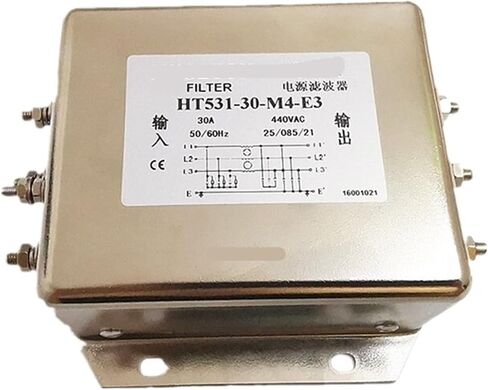 فلتر طاقة ثلاثي الطور 380 فولت HT531-100-M8-F3 10A 20A 30A 40A 100A(HT531-30-M4-E3 30A) in Kuwait
