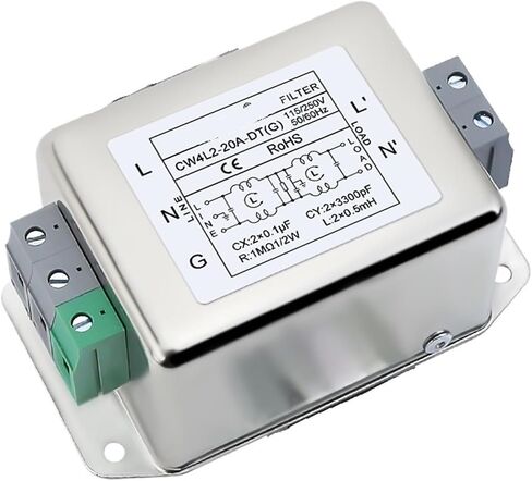 CW4L2-10A-DT-G DIN-Rail Power Filter Single-Phase AC 220V Anti-Interference Frequency Harmonic(CW4L2-30A -DT -G snap on) in Kuwait