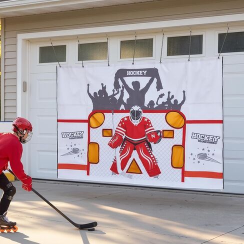 VEVOR Hockey Shooting Tarp، هدف ممارسة هدف هوكي الجليد لمعلم الرماية، شبكة ممتازة مقاومة للتمزق مع 7 فتحات، استبدال شبكة الهوكي سهلة الإعداد، معدات تدريب لممارسة دقة الرماية in Kuwait