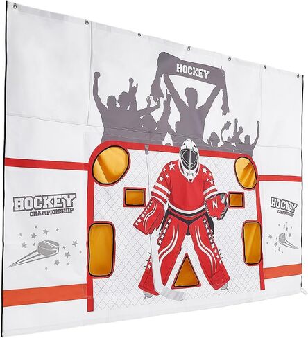 VEVOR Hockey Shooting Tarp، هدف ممارسة هدف هوكي الجليد لمعلم الرماية، شبكة ممتازة مقاومة للتمزق مع 7 فتحات، استبدال شبكة الهوكي سهلة الإعداد، معدات تدريب لممارسة دقة الرماية in Kuwait