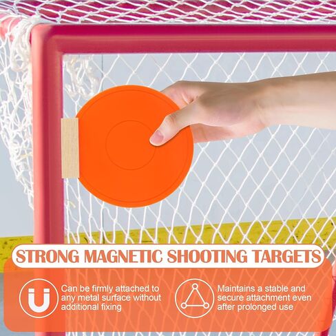 4+1Pcs Magnetic Hockey Targets-Withstand Powerful Shooting Silicone Goal Target Discs with Bag Ideal Training Equipment for Hockey, Lacrosse Nets & Soccer Baseball Practice Accuracy in Kuwait