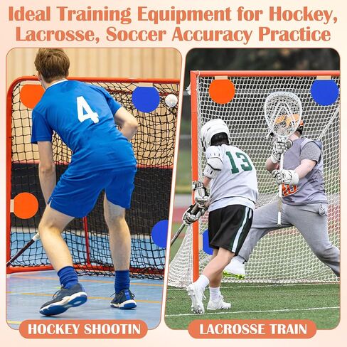 4+1Pcs Magnetic Hockey Targets-Withstand Powerful Shooting Silicone Goal Target Discs with Bag Ideal Training Equipment for Hockey, Lacrosse Nets & Soccer Baseball Practice Accuracy in Kuwait
