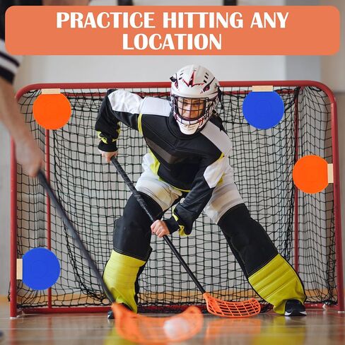 4+1Pcs Magnetic Hockey Targets-Withstand Powerful Shooting Silicone Goal Target Discs with Bag Ideal Training Equipment for Hockey, Lacrosse Nets & Soccer Baseball Practice Accuracy in Kuwait