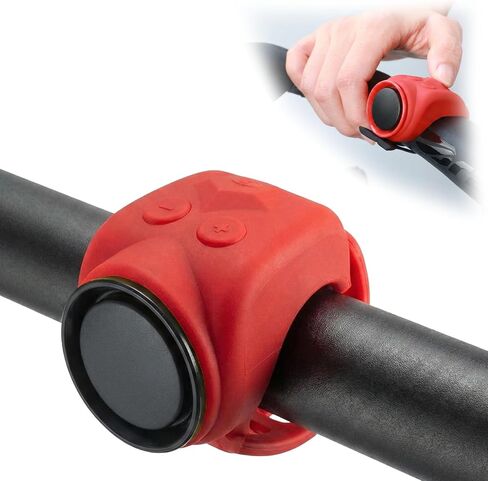 120dB Loud Bike Horn Electric Ebike Bell, Small Battery Operated Universal Mount Horns for Motorcycle Scooter Bicycle, Waterproof, USB C Rechargeable, 4 Funny Sounds & 5 Volume Settings in Kuwait