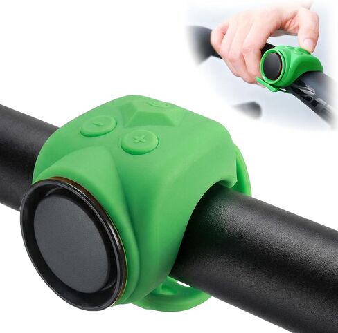 120dB Loud Bike Horn Electric Ebike Bell, Small Battery Operated Universal Mount Horns for Motorcycle Scooter Bicycle, Waterproof, USB C Rechargeable, 4 Funny Sounds & 5 Volume Settings in Kuwait