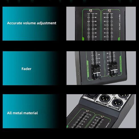 Passive Volume Controller, Metal 1 in 2 Out Stereo Audio Volume Attenuator, Volume Controller for Studio and Home Sound System in Kuwait