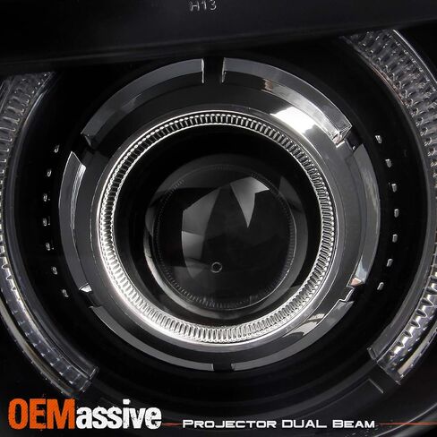AKKON - Fit Black 2010 2011 2012 2013 Chevy Camaro Driver & Passenger Both Side Projector Headlights Headlamps in Saudi Arabia