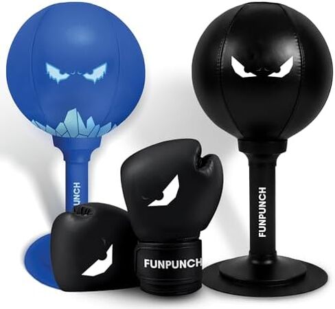 Bundle - Desktop Punching Bag and Kids Punching Bag with Boxing Gloves for Kids in Kuwait