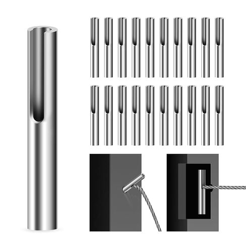12 Pack 1/8" Invisible Cable Railing Kit Terminal Toggle Anchor Angle, T316 Stainless Steel Adjustable Cable Railing Hardware Invisible Tensioner for Metal Railing Corner Post and Wall Post in Kuwait