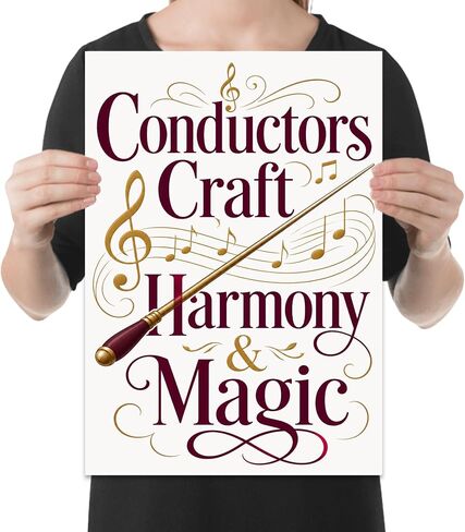 Choral Music Enthusiast Poster Print - Conductors Craft Harmony & Magic - 13x19 - Elegant Modern Decor in Kuwait