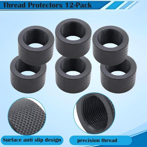 مجموعة مكونة من 12 حزمة: 6 × 5/8x24 لواقيات الخيوط .308.LR308 و6 × 1/2x28 لـ .22LR .223، واقيات الخيوط - متينة in Kuwait