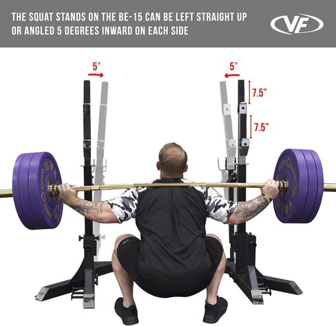 Valor Fitness USPA Certified Powerlifting Combo Rack, Olympic Weight Bench and Squat Rack, 3000 lb Capacity, Competition Bench Press Station with Safety Arms, Band Pegs, Adjustable J-Hooks and Spotter Platform in Kuwait