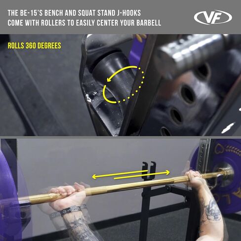 Valor Fitness USPA Certified Powerlifting Combo Rack, Olympic Weight Bench and Squat Rack, 3000 lb Capacity, Competition Bench Press Station with Safety Arms, Band Pegs, Adjustable J-Hooks and Spotter Platform in Kuwait