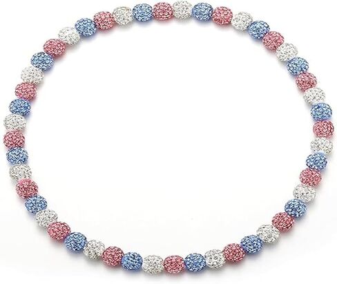Baseball Necklace for Men, Bling Ice Rhinestone Beaded Chain, 18in Adjustable Elastic Rope, Discoball Inspired Drip Accessories, Shiny Baseball Gifts for Players, Team Lovers, Fans in Saudi Arabia