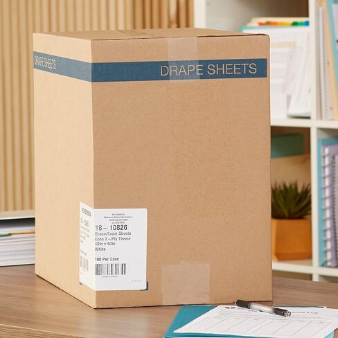 McKesson Drape Sheets [100 Count] Disposable Sheet for Bed, Massage, Exam, Medical, 2-Ply Tissue, Latex-Free, 40 x 60 in, White in Kuwait