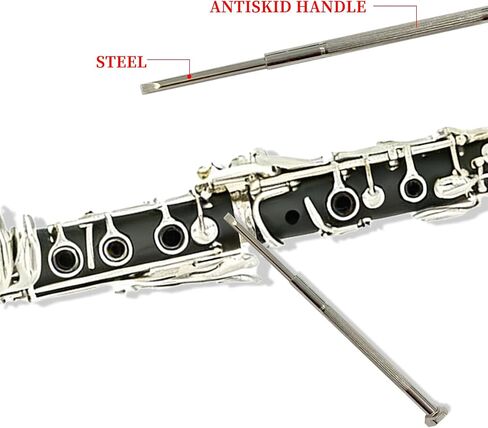 Complete Clarinet Cleaning & Care Kit for Clarinet - Key Oil, Cork Grease, Swab, Mouthpiece Brush, Thumb Rest & Portable Storage Box with Cleaning Cloth, Powder Paper, Absorbing Paper in Kuwait