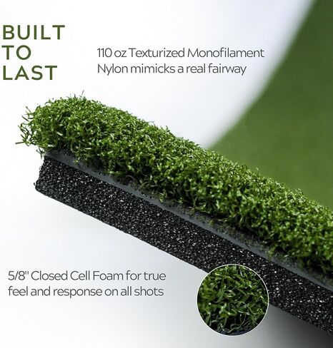 سجادة الجولف الأصلية Country Club Elite من Real Feel Golf Mats® مقاس 5 × 10 بوصة | حصيرة الممارسة التجارية شديدة التحمل | يقبل نقطة الإنطلاق الحقيقية | تأرجح للأسفل ومن خلال | داخلي/خارجي in Kuwait
