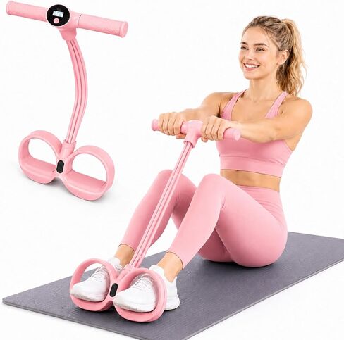 Smart Foot Pedal Puller with Digital Counter, 6 Tubes Pedal Puller Resistance Band with Handles for Full Body Muscle Group Training, Yoga Training, Home Gym Training, Pedal Band in Kuwait