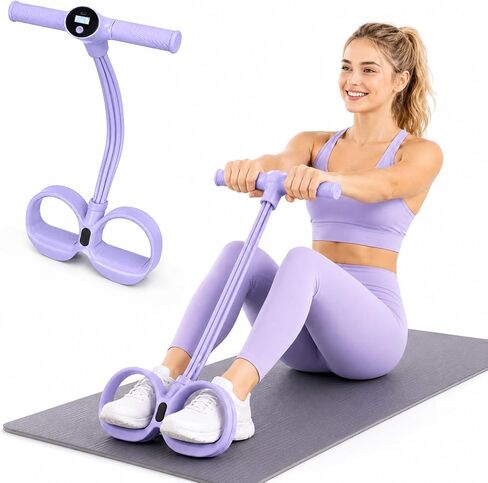 Smart Foot Pedal Puller with Digital Counter, 6 Tubes Pedal Puller Resistance Band with Handles for Full Body Muscle Group Training, Yoga Training, Home Gym Training, Pedal Band in Kuwait
