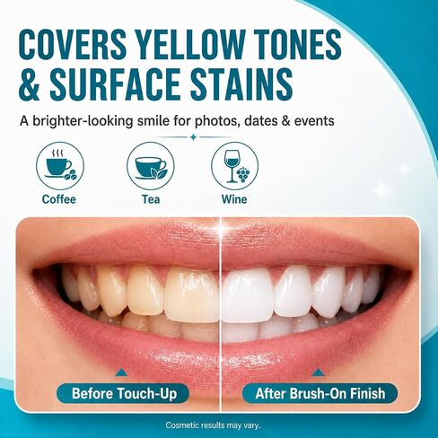 Tooth Paint, Instant Tooth Paint for Teeth Whitening for Men & Women 5ml, Gentle Enamel-Safe Formula, Covers Stains from Coffee, Wine & Smoking in Kuwait