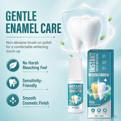 Tooth Paint, Instant Tooth Paint for Teeth Whitening for Men & Women 5ml, Gentle Enamel-Safe Formula, Covers Stains from Coffee, Wine & Smoking in Kuwait