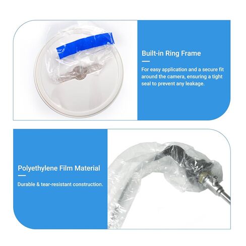 Endoscopic Camera Protective Cover Laparoscopic Camera Sleeve with Ring Frame, Disposable, Sterile Individual Packaging, 5.9"x98", (50) in Kuwait