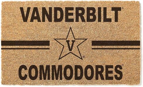 KH Sports Fan Vanderbilt Commodores Team Logo Coir Doormat, 18x30 Inches, Commodores Outdoor Rug; Display Your Team Spirit with This Unique Vanderbilt Commodores Doormat in Kuwait