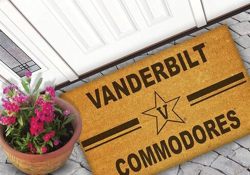 KH Sports Fan Vanderbilt Commodores Team Logo Coir Doormat, 18x30 Inches, Commodores Outdoor Rug; Display Your Team Spirit with This Unique Vanderbilt Commodores Doormat in Kuwait