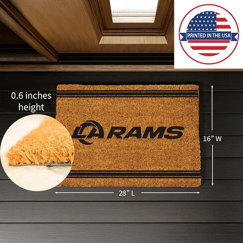 سجادة Team Sports America Los Angeles Rams PVC ديكور داخلي وخارجي لمحبي الرياضة in Kuwait