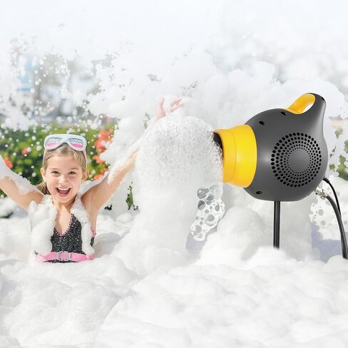 VEVOR Foam Machine, 115 W Party Foam Cannon, Portable Foam Maker with a Tripod Stand, Powerful Foam Party Machine, for Backyard, Pool, Outdoor Events, Birthdays, Celebrations and Party, Grey & Yellow in Kuwait