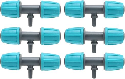 10PCS Reducing Tee Connector 16mm to 4/7 Barbed Fitting for Urban Greening Gardens in Kuwait