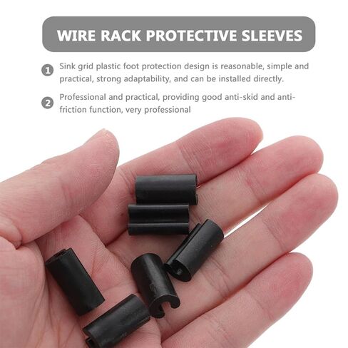 VALICLUD 200pcs Plastic Sink Rack Wire Bumpers with 4.8mm Opening Non-Slip Leg End Caps for Kitchen Rack Protection and Wire Bumper Replacement Add Protection to Sink Legs in Kuwait