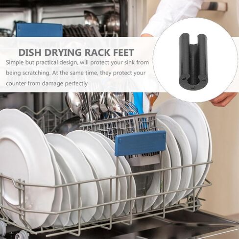 VALICLUD 200pcs Plastic Sink Rack Wire Bumpers with 4.8mm Opening Non-Slip Leg End Caps for Kitchen Rack Protection and Wire Bumper Replacement Add Protection to Sink Legs in Kuwait