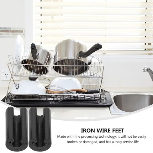 VALICLUD 200pcs Plastic Sink Rack Wire Bumpers with 4.8mm Opening Non-Slip Leg End Caps for Kitchen Rack Protection and Wire Bumper Replacement Add Protection to Sink Legs in Kuwait