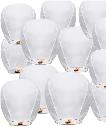 | 10Pack White Paper Lanterns in Kuwait