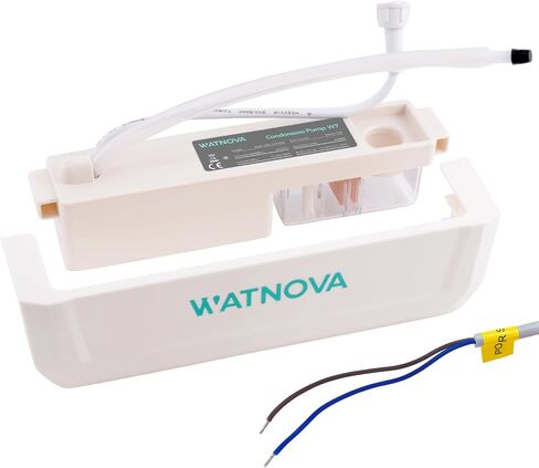 مضخة مكثفات سبليت صغيرة من WATNOVA، مضخة تصريف HVAC هادئة 19 ديسيبل مع مستشعر مسبار، 100-240 فولت، 10 جيجا في الساعة، رفع أقصى 37 قدمًا، إزالة مكثفات التيار المتردد للتيار المتردد المثبت على الحائط، مزيل الرطوبة، الفرن in Saudi Arabia