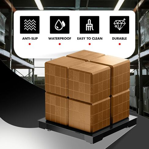 ميزان أرضي صناعي 24 × 24 بوصة - 2200 رطل × 1 رطل، مقياس وزن منصة للخدمة الشاقة مع شاشة رقمية in Kuwait