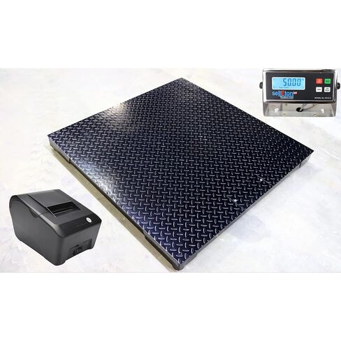 SL-700-5x5-NN 60" x 60" Floor Scale/Pallet Size with Indicator & Printer | 10,000 lbs x 1 lb in Kuwait