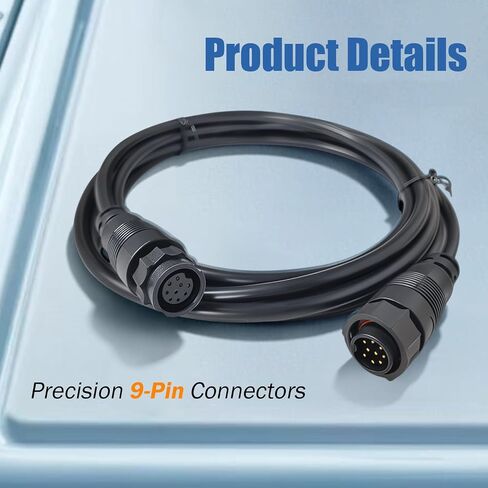 3005.6907 9-Pin Transducer Extension Cable 10ft | Compatible with Lowrance LSS-1/LSS-2, Replacement for Lowrance Part 000-00099-006 in Kuwait