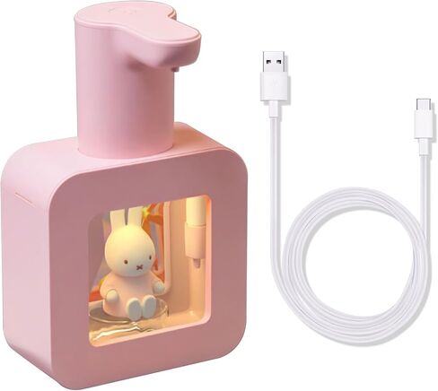 Mipow x Miffy Automatic Soap Dispenser Touchless - 3 Adjustable Foam Levels Smart Sensor, Hand Soap Dispenser for Bathroom Kitchen Home Office, Pink - Gifts for Girls in Kuwait