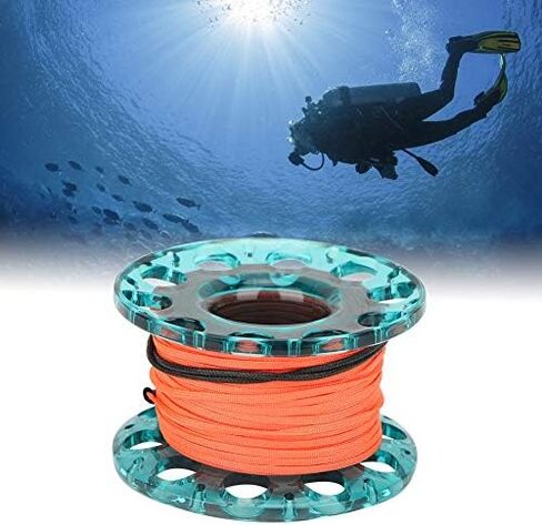 Finger Spool Diving Reel, Compact with 30m Line, for Decompression Buoy Deployment, Safety SMB and Underwater Navigation in Kuwait